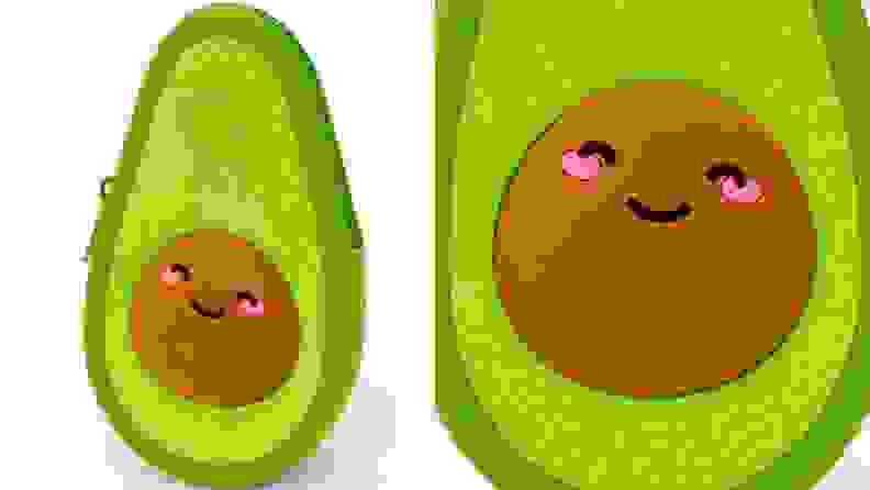Smiling avocado pencil pouch.