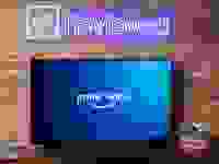 The Amazon Fire TV 4-Series displaying the Prime Video logo in a living room setting