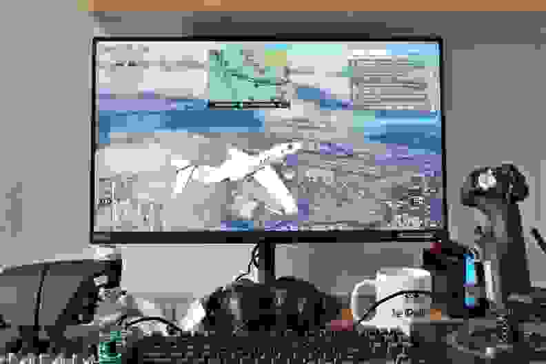 A photo of the Acer Nitro XV282K KV 4K gaming monitor