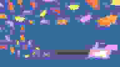 An illustration of a leaf blower blowing leaves away.