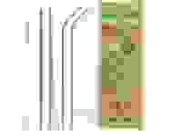 Product image of Greens Steel Reusable Pack of 2 Curved & 2 Wider/Straight Straws