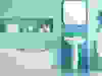 Blue bathroom