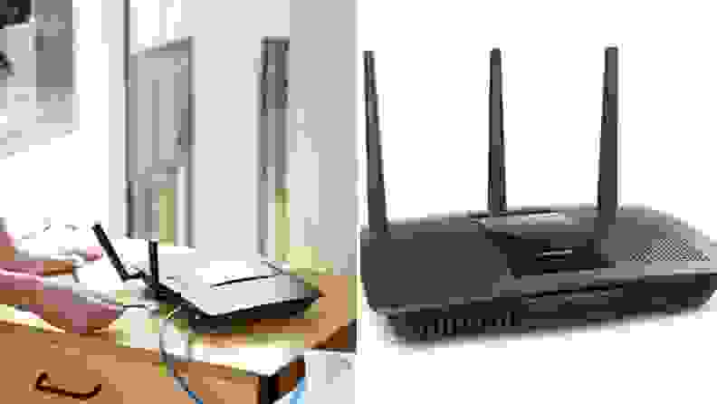 The Linksys EA7500 wireless Wi-Fi router