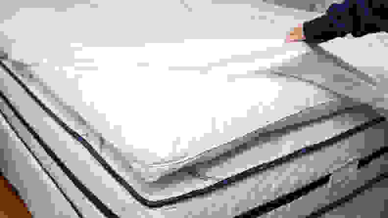 How to keep a mattress topper in place.