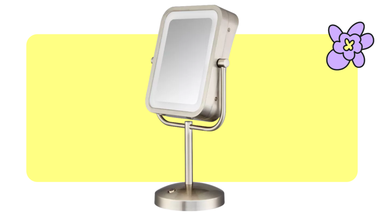 Side view of the Conair Lighted Makeup Mirror.