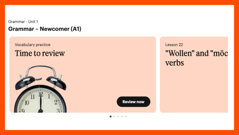 Babbel's app features on the screen.