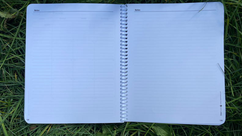 Blank notes pages