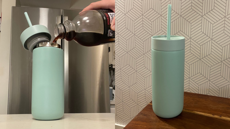 On the left, the Fellow Tumbler