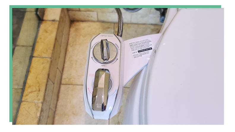 Close up of the Neo 320 Bidet Controls.