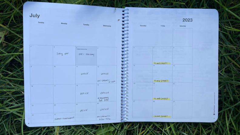 Calendar pages