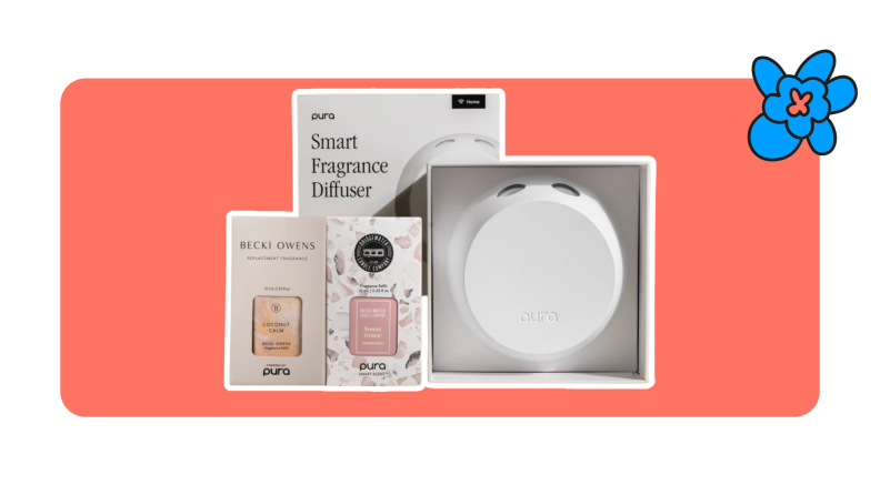A Pura Smart Fragrance Diffuser with 2 fragrance bottles