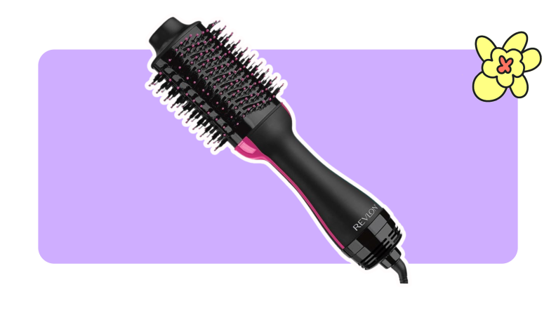 An angled view of the Revlon One-Step hair dryer and volumizer.
